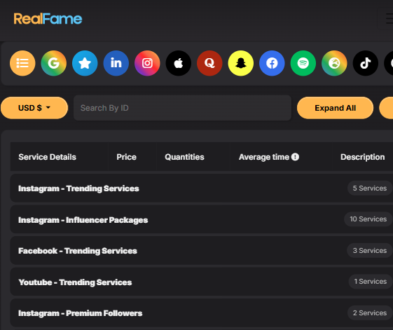 realfame in free followers